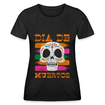Holiday Skull Skull Commemoration - Women's Functional T-Shirt - black - Front - AI Model Female 172 light (172cm)