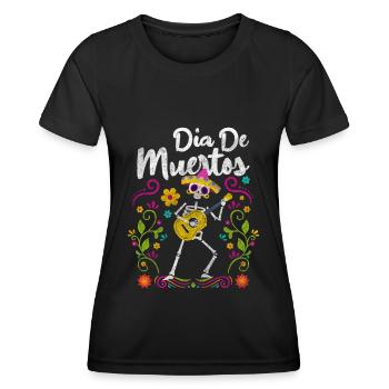 Mexico Feast Bone Commemoration - Women's Functional T-Shirt - black - Front - AI Model Female 172 light (172cm)