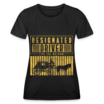 Pferdekutscher Beruf Gast Kutschieren - Frauen Funktions-T-Shirt - Schwarz - Vorne - AI Model Female 172 light (172cm)