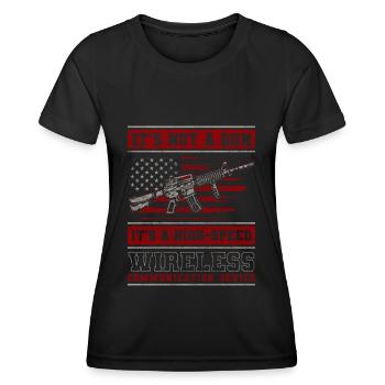 Waffe Gewehr Sport Verein - Frauen Funktions-T-Shirt - Schwarz - Vorne - AI Model Female 172 light (172cm)