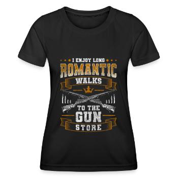 Arme à feu de chasse au pistolet - T-shirt sport Femme - noir - Devant - AI Model Female 172 light (172cm)