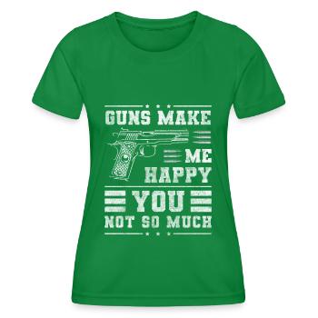 Chasseur de munitions Gun Club Gun Enthusiast - T-shirt sport Femme - vert - Devant - AI Model Female 172 dark (172cm)
