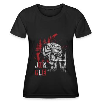 Style Moderne Rouge Polka - T-shirt sport Femme - noir - Devant - AI Model Female 172 light (172cm)