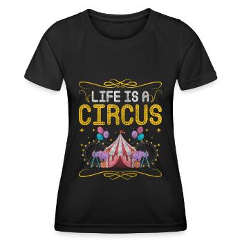 Cirque Singe Singe Cirque - T-shirt sport Femme - noir - Devant - AI Model Female 172 light (172cm)