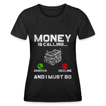 Argent Vie Or - T-shirt sport Femme - noir - Devant - AI Model Female 172 light (172cm)
