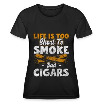 Fumeur Addiction au chanvre - T-shirt sport Femme - noir - Devant - AI Model Female 172 light (172cm)