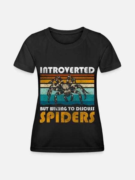 Spinne Biss Insekt - Frauen Funktions-T-Shirt - Schwarz