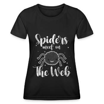 Spinne Jäger Terrarium - Frauen Funktions-T-Shirt - Schwarz - Vorne - AI Model Female 172 light (172cm)