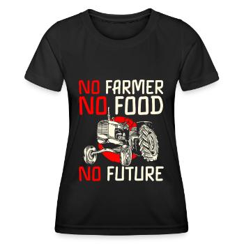 Landwirt Feld Wirt - Frauen Funktions-T-Shirt - Schwarz - Vorne - AI Model Female 172 light (172cm)