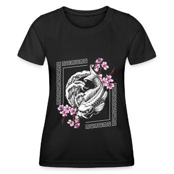 Orient Samurai Sagen Zeitreise - Frauen Funktions-T-Shirt - Schwarz - Vorne - AI Model Female 172 light (172cm)