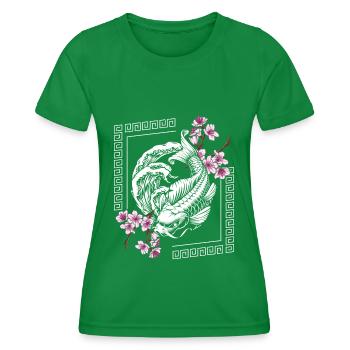 Orient Samurai Sagen Zeitreise - Frauen Funktions-T-Shirt - Kelly Green - Vorne - AI Model Female 172 dark (172cm)