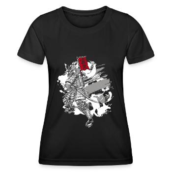 Orient Samurai Zeichnungen Kreatur - Frauen Funktions-T-Shirt - Schwarz - Vorne - AI Model Female 172 light (172cm)