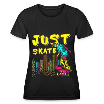 Street Art Sprayer Breakdance Painting - Women's Functional T-Shirt - black - Front - AI Model Female 172 light (172cm)