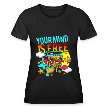 Graffiti Rapper Street Style - Women's Functional T-Shirt - black - Front - AI Model Female 172 light (172cm)