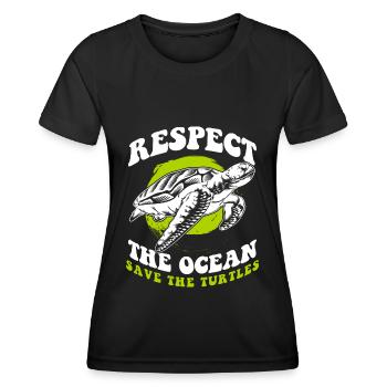 Marine Animal Welfare Aquarium Species Conservation - Women's Functional T-Shirt - black - Front - AI Model Female 172 light (172cm)
