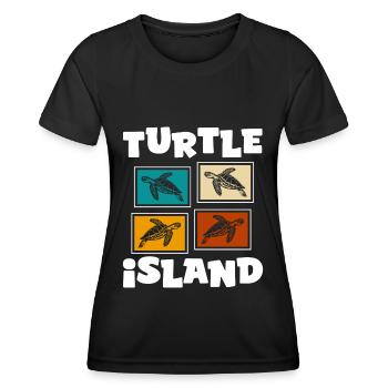 Eau de mer Mignon - T-shirt sport Femme - noir - Devant - AI Model Female 172 light (172cm)