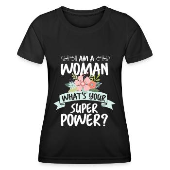 Célébration féministe des femmes - T-shirt sport Femme - noir - Devant - AI Model Female 172 light (172cm)