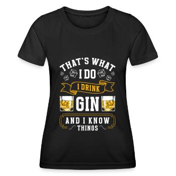 Alcool Party Buveur Jeu à boire - T-shirt sport Femme - noir - Devant - AI Model Female 172 light (172cm)