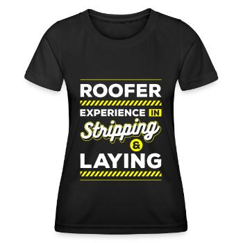 Couvreur Toiture - T-shirt sport Femme - noir - Devant - AI Model Female 172 light (172cm)