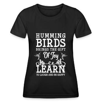 Kolibri Tier Zauberei Bunt - Frauen Funktions-T-Shirt - Schwarz - Vorne - AI Model Female 172 light (172cm)