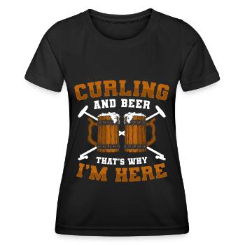 Curler Eis Mannschaft - Frauen Funktions-T-Shirt - Schwarz - Vorne - AI Model Female 172 light (172cm)