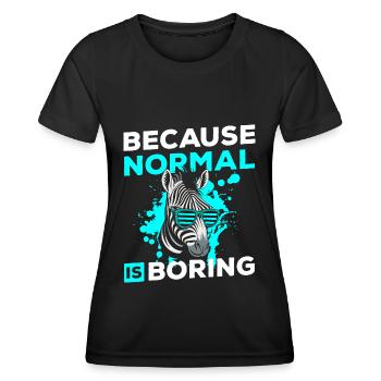 Zebra Crossings Wilderness Horses Militants des droits des animaux - T-shirt sport Femme - noir - Devant - AI Model Female 172 light (172cm)