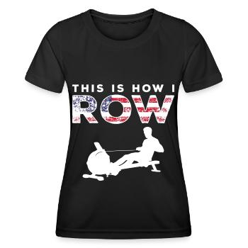 Rameur Rameur - T-shirt sport Femme - noir - Devant - AI Model Female 172 light (172cm)
