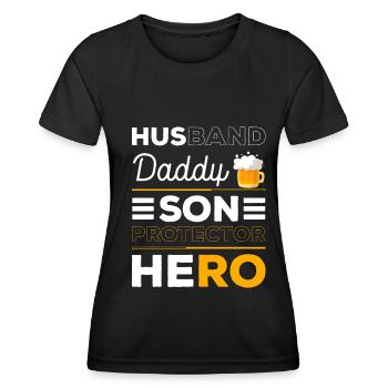 Men's Action Day Beard Masculine - Women's Functional T-Shirt - black - Front - AI Model Female 172 light (172cm)