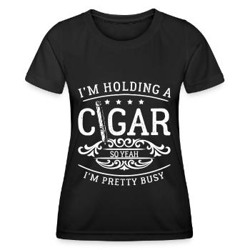 Cigar Cuba Connoisseur - Women's Functional T-Shirt - black - Front - AI Model Female 172 light (172cm)