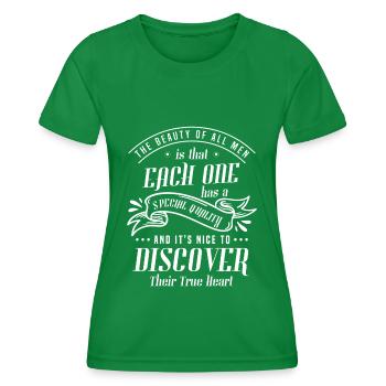 Mann Vorbild Bartträger Geschenk - Frauen Funktions-T-Shirt - Kelly Green - Vorne - AI Model Female 172 dark (172cm)