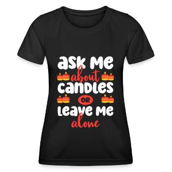 Candles Wax Partner - Women's Functional T-Shirt - black - Front - AI Model Female 172 light (172cm)