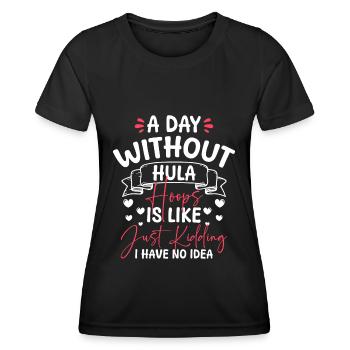 Formation de danse Hullern - T-shirt sport Femme - noir - Devant - AI Model Female 172 light (172cm)