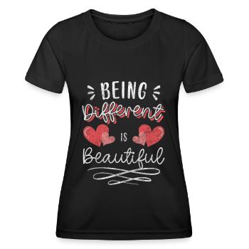Einzigartig Individuell Besonderes - Frauen Funktions-T-Shirt - Schwarz - Vorne - AI Model Female 172 light (172cm)