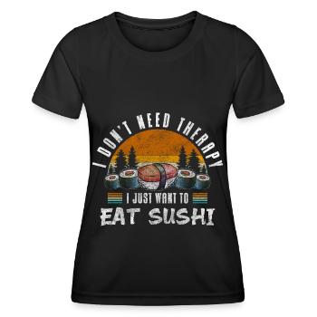 Sushi Bar Stäbchen Maki - Frauen Funktions-T-Shirt - Schwarz - Vorne - AI Model Female 172 light (172cm)