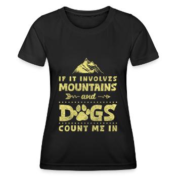 Climbers Climbing Sports Climbing - Women's Functional T-Shirt - black - Front - AI Model Female 172 light (172cm)
