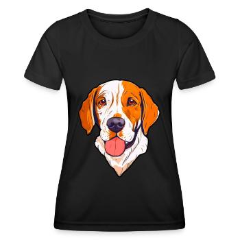 Hundehalter Welpen Herrchen - Frauen Funktions-T-Shirt - Schwarz - Vorne - AI Model Female 172 light (172cm)
