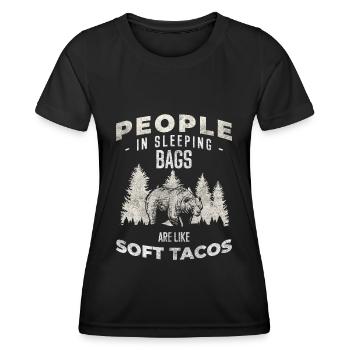 Bear Wilderness Polar Bear Hunting - Women's Functional T-Shirt - black - Front - AI Model Female 172 light (172cm)