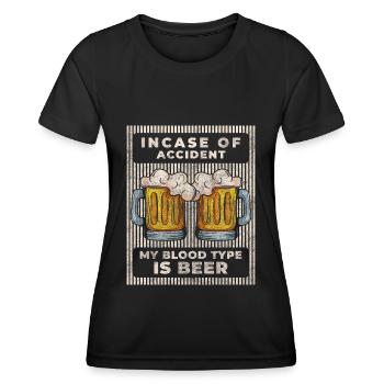 Tournée des bars Alcool Bière Événement - T-shirt sport Femme - noir - Devant - AI Model Female 172 light (172cm)