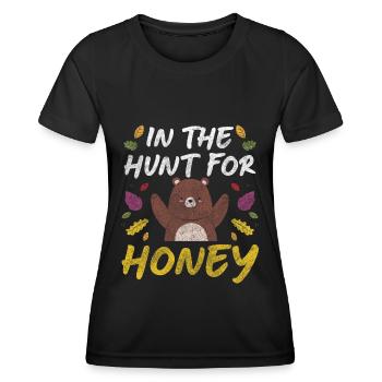 Grizzly Strong Polar Bear Hunting - Women's Functional T-Shirt - black - Front - AI Model Female 172 light (172cm)