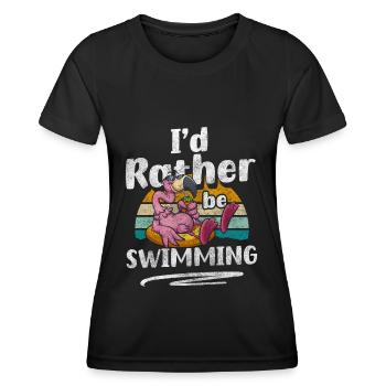 Pool Sport Wettkampf - Frauen Funktions-T-Shirt - Schwarz - Vorne - AI Model Female 172 light (172cm)