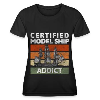 Maquette voilier RC Skipper de bateau - T-shirt sport Femme - noir - Devant - AI Model Female 172 light (172cm)