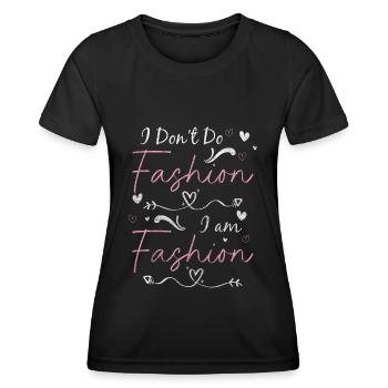Défilé de mode Trendsetter - T-shirt sport Femme - noir - Devant - AI Model Female 172 light (172cm)