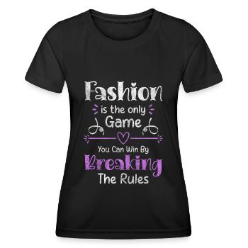 Mode Individuell Kleidung - Frauen Funktions-T-Shirt - Schwarz - Vorne - AI Model Female 172 light (172cm)