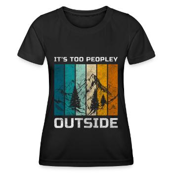 Antisozial Schüchtern Humor Zurückgezogen - Frauen Funktions-T-Shirt - Schwarz - Vorne - AI Model Female 172 light (172cm)