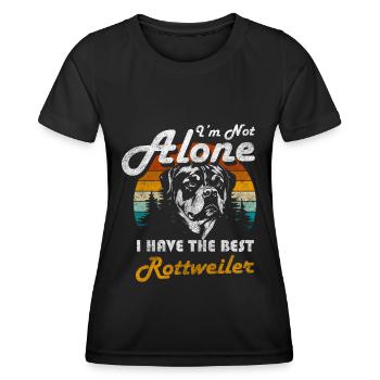 Rottweiler Loyalty Mistress Walk - Women's Functional T-Shirt - black - Front - AI Model Female 172 light (172cm)
