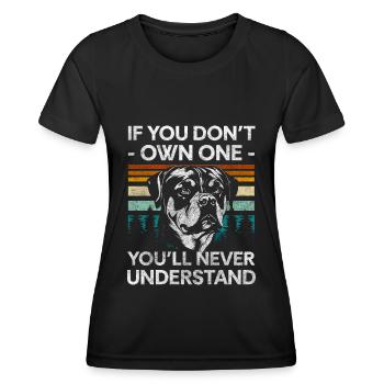 Pedigree Dog Loyal Master - Women's Functional T-Shirt - black - Front - AI Model Female 172 light (172cm)