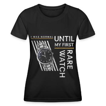 Montre Collector Lifestyle Time Oldschool - T-shirt sport Femme - noir - Devant - AI Model Female 172 light (172cm)
