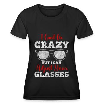 Aide visuelle à lunettes serpent - T-shirt sport Femme - noir - Devant - AI Model Female 172 light (172cm)