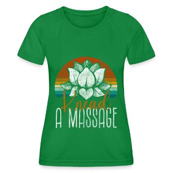 Wellness Meditation Recreation Wellness Queen - Women's Functional T-Shirt - kelly green - Front - AI Model Female 172 dark (172cm)