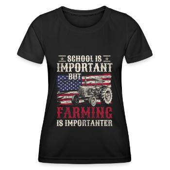 Landwirtschaft Karriere Mistgabel Wichtig - Frauen Funktions-T-Shirt - Schwarz - Vorne - AI Model Female 172 light (172cm)